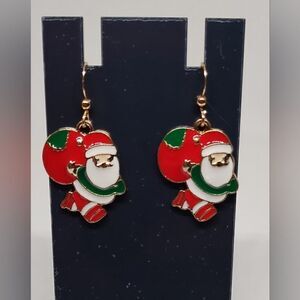 Earrings Christmas Santa Claus holiday new e57‎